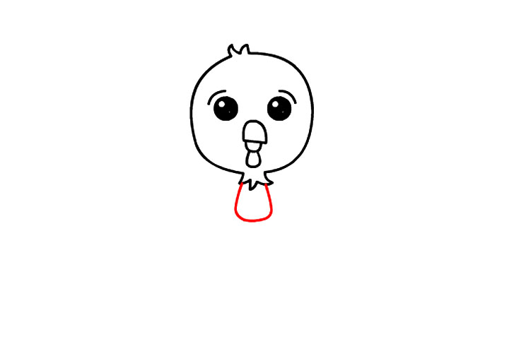 如何画一只可爱的小火鸡-图7