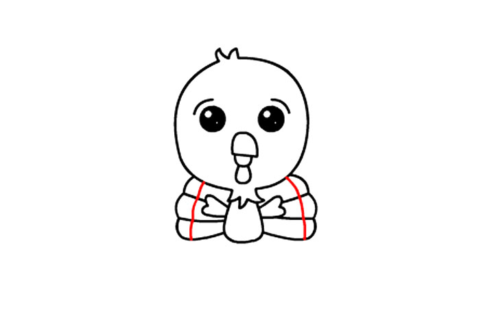 如何画一只可爱的小火鸡-图11