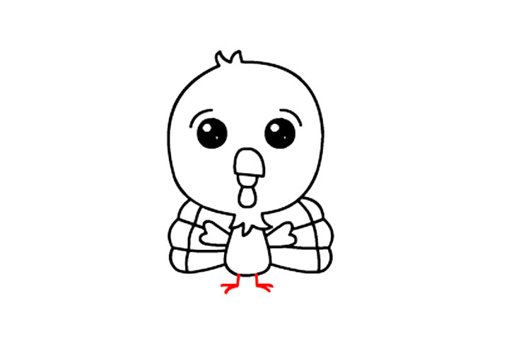 如何画一只可爱的小火鸡-图12