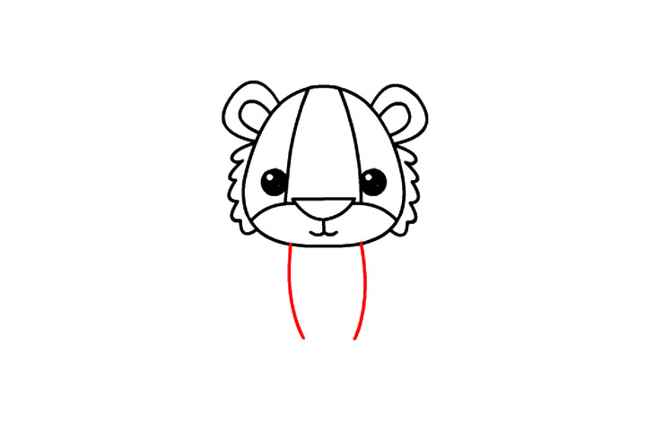 如何画卡通小老虎-图10