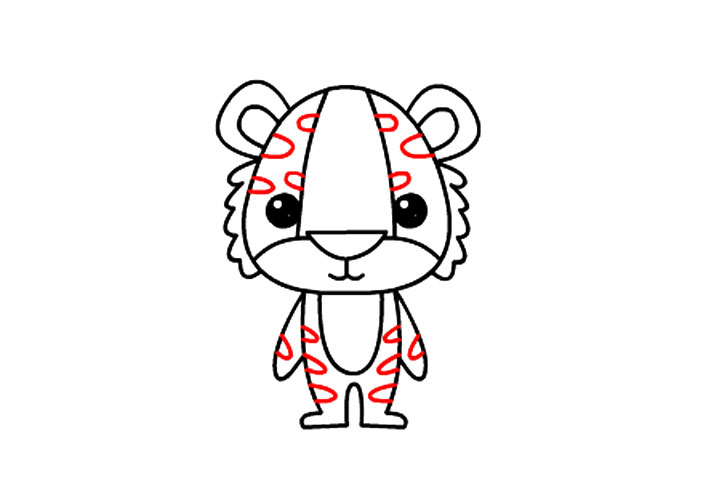 如何画卡通小老虎-图14