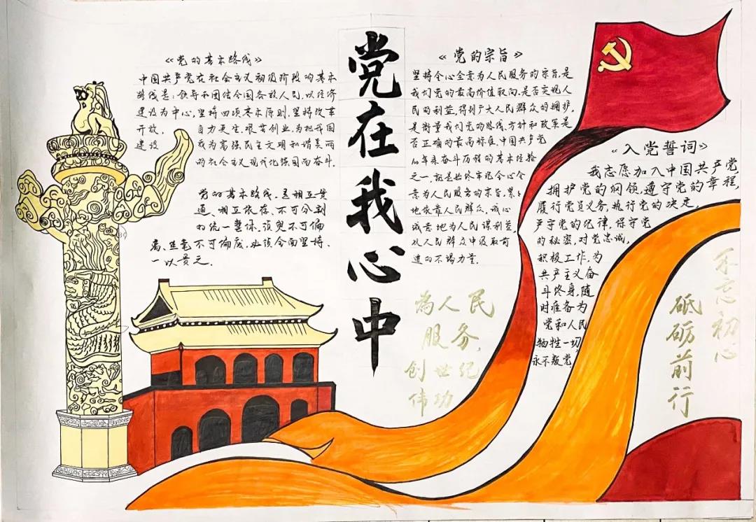 大学生党在我心中手抄报图片-图7