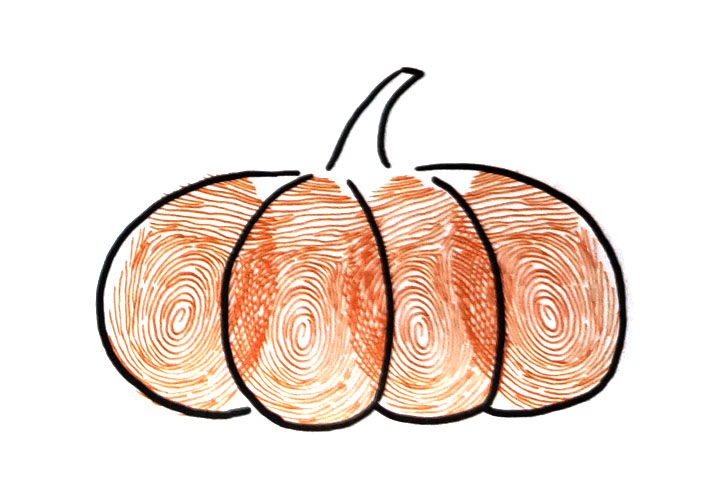 如何用手指画南瓜