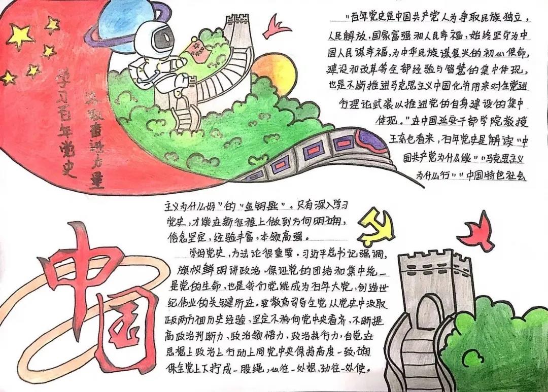 关于学习百年党史的手抄报图片-图8