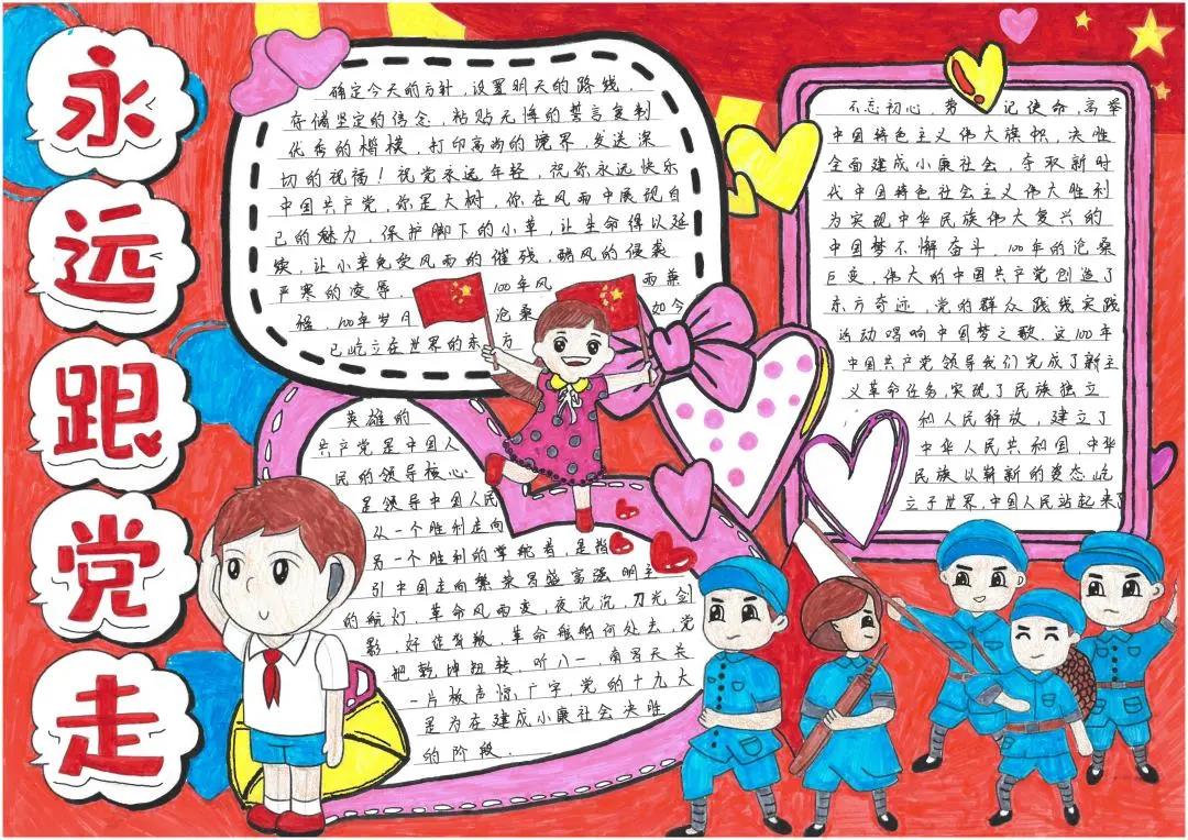 “建党百年，永远跟党走”主题手抄报-图2