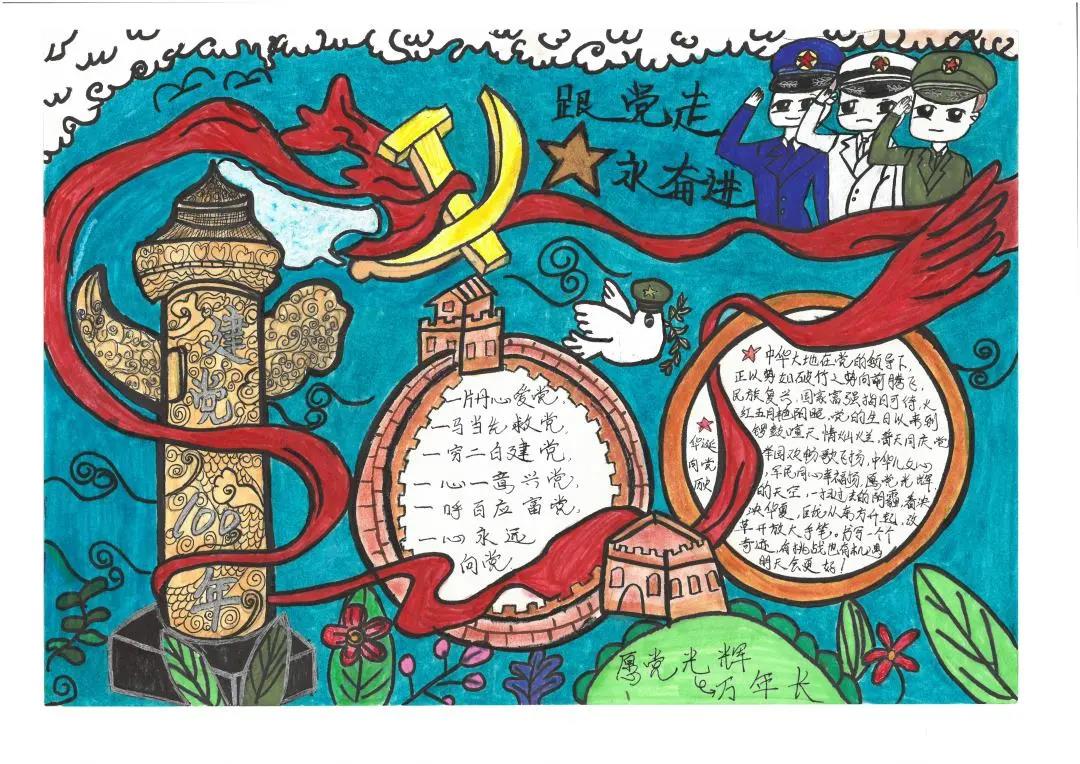 五年级建党100周年手抄报-图8