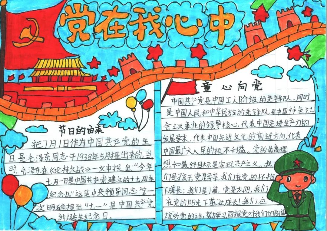 小小红船梦，建党百年手抄报图片-图7