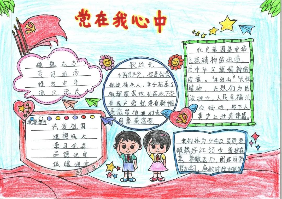 小小红船梦，建党百年手抄报图片-图9