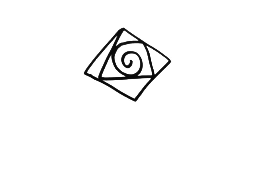 步骤2：接着在里面画出螺旋，勾出层次。