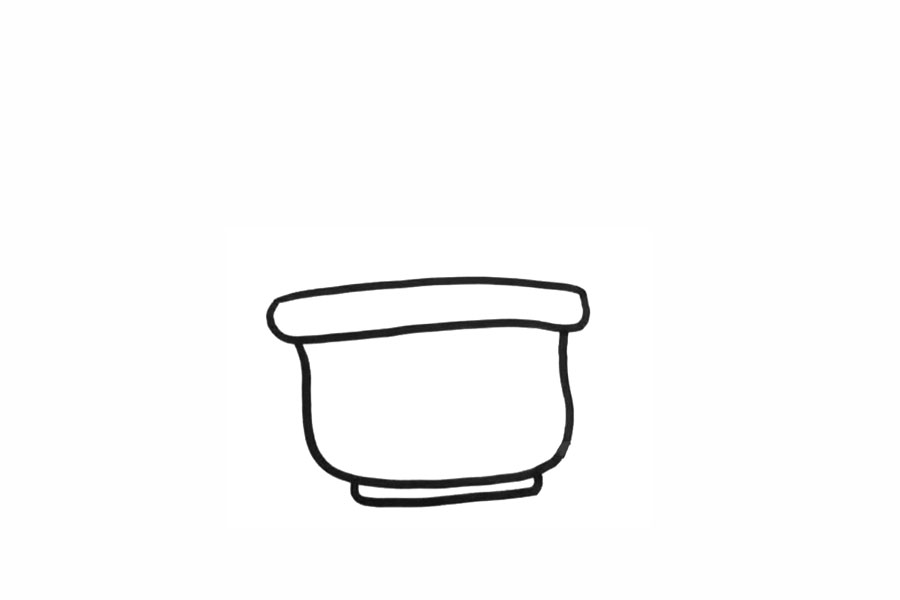 步骤2：接着把花盆完善