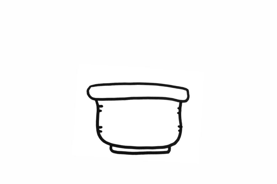 步骤3：完善花盆的细节。