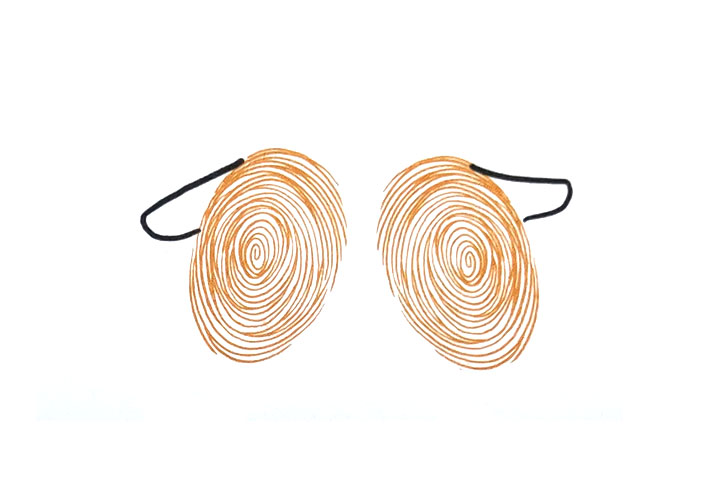 步骤2：画套拇指部分的轮廓。