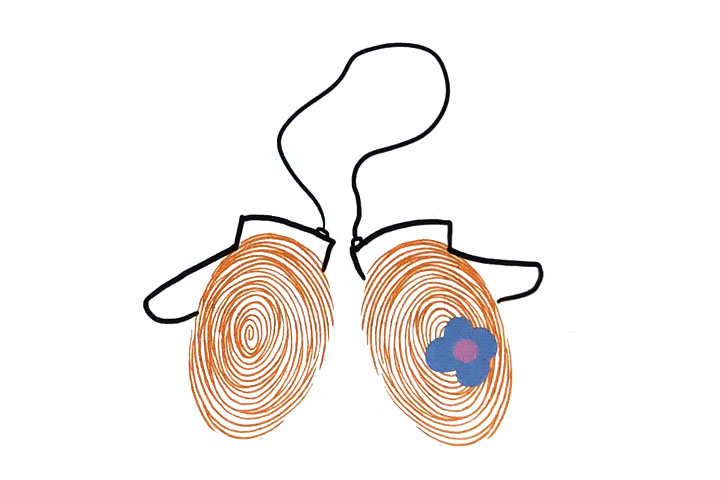 如何用手指印画手套