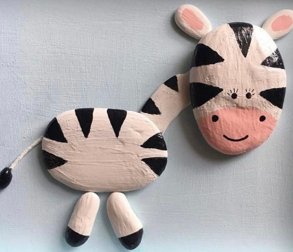 亲子手工 创意石头画作品-图7