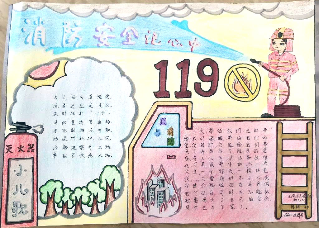 简单又漂亮的消防安全手抄报-图3