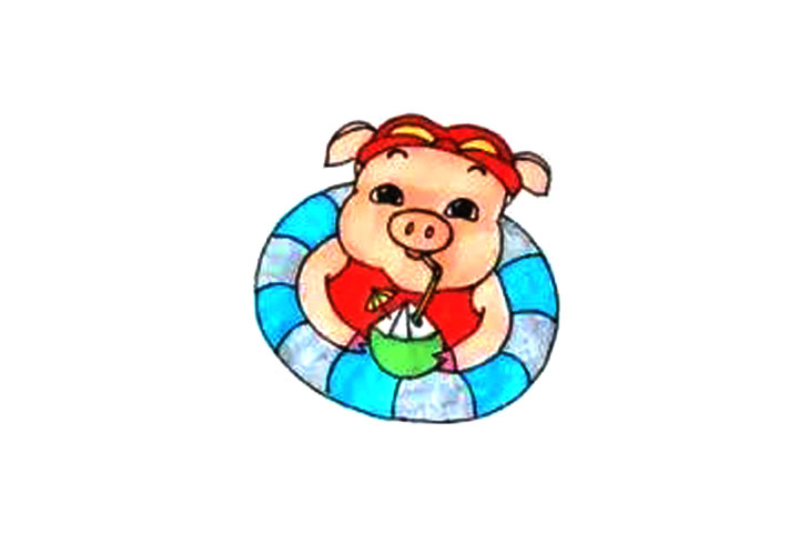 猪猪侠的假期儿童画教程-图7