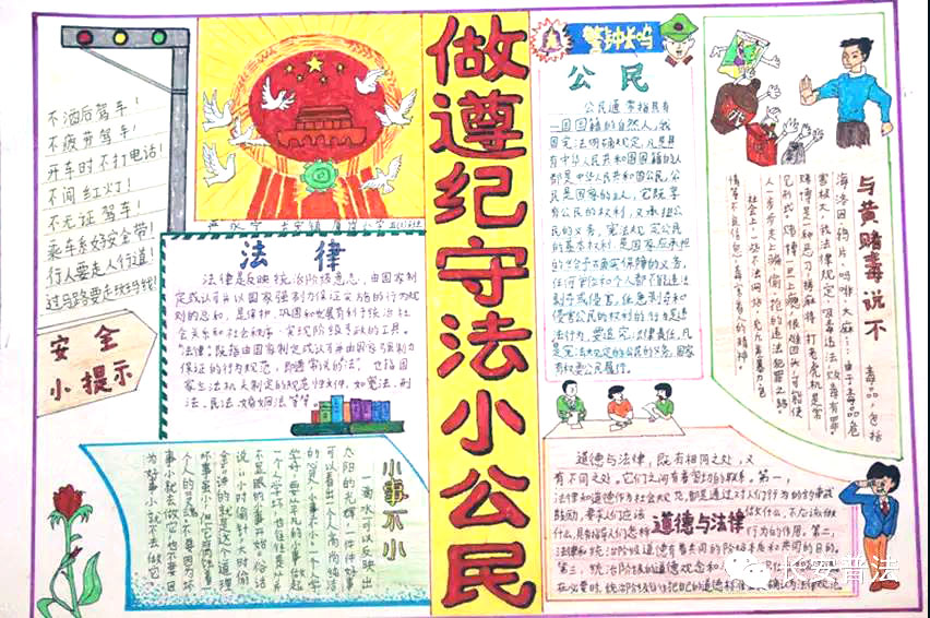 小学生法制校园手抄报-图7