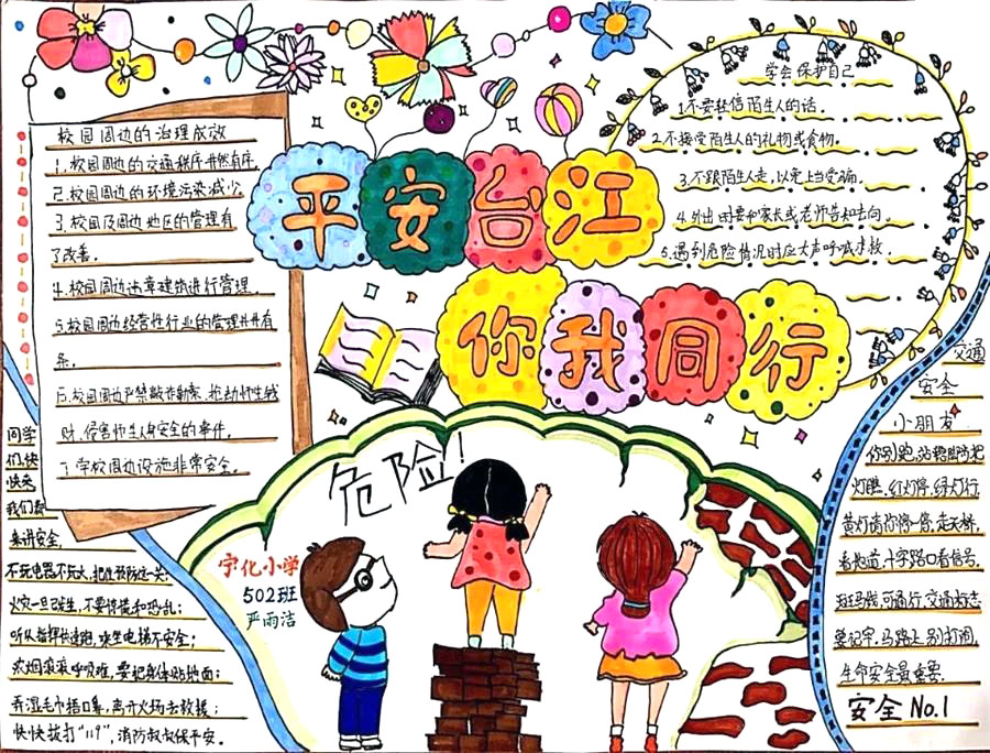 小学生平安台江手抄报图片-图7