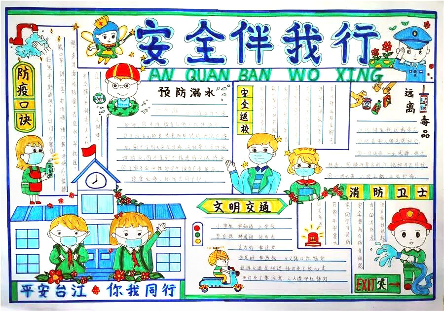 小学生校园安全教育手抄报图片-图2