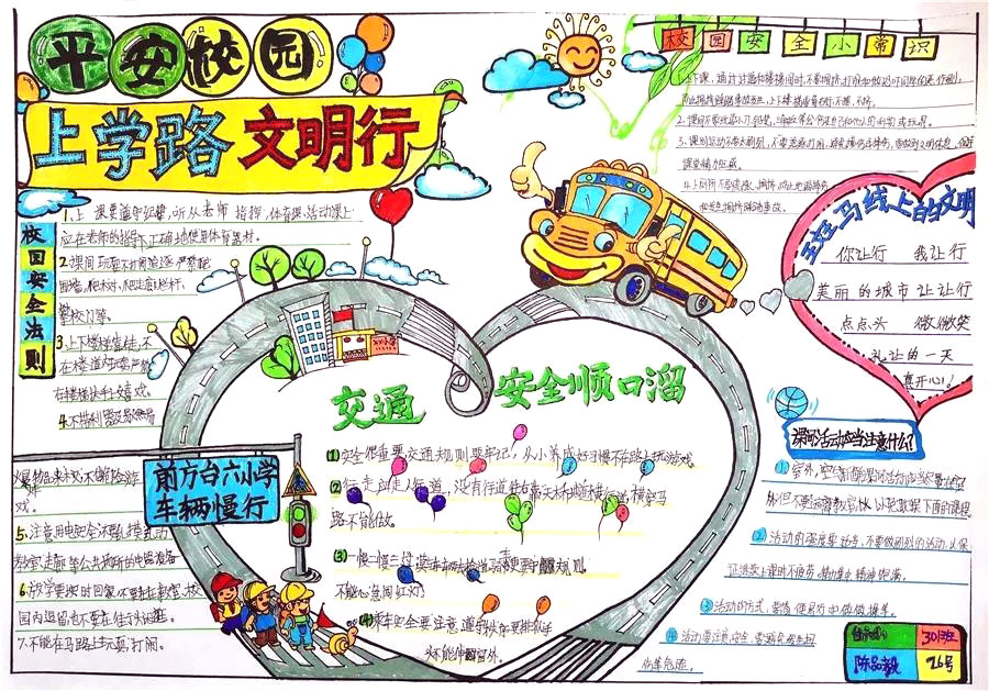 小学生校园安全教育手抄报图片-图4