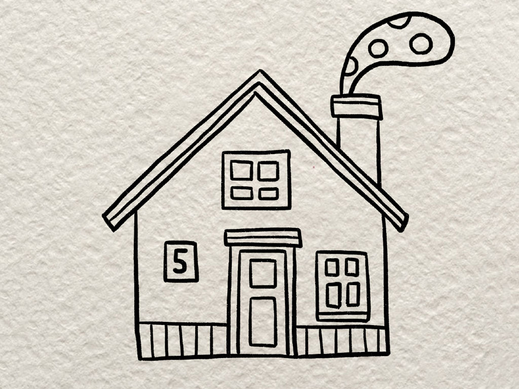 一组创意小房子简笔画图片-图3