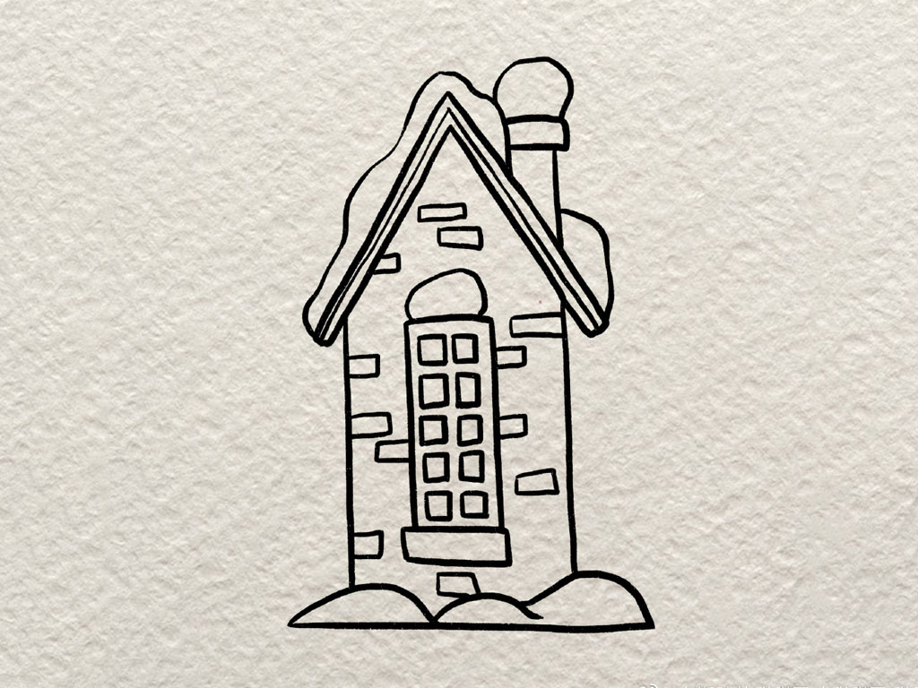 一组创意小房子简笔画图片-图5