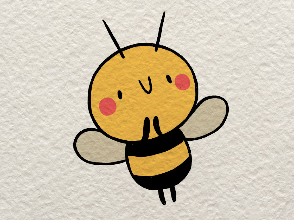 一组可爱小蜜蜂简笔画-图6