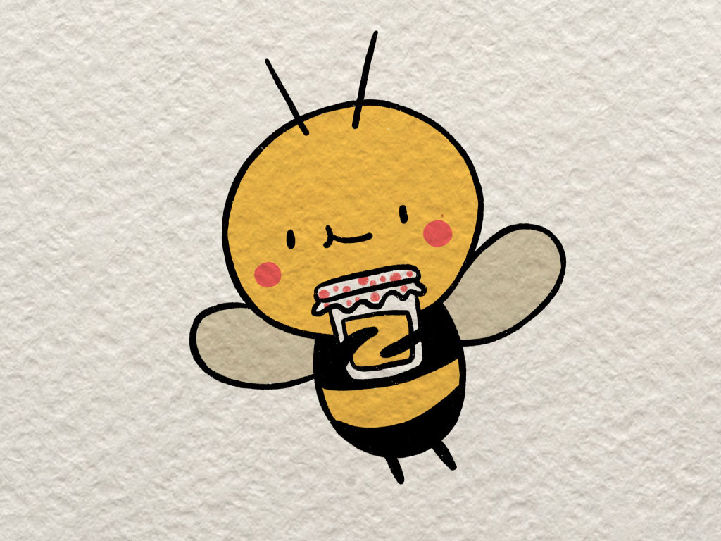 一组可爱小蜜蜂简笔画-图8