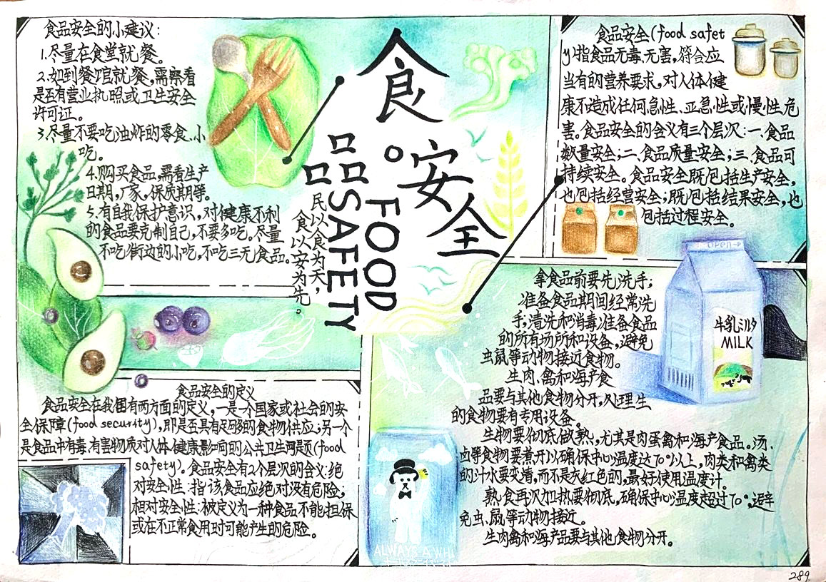 食品安全手抄报绘画一等奖-图4