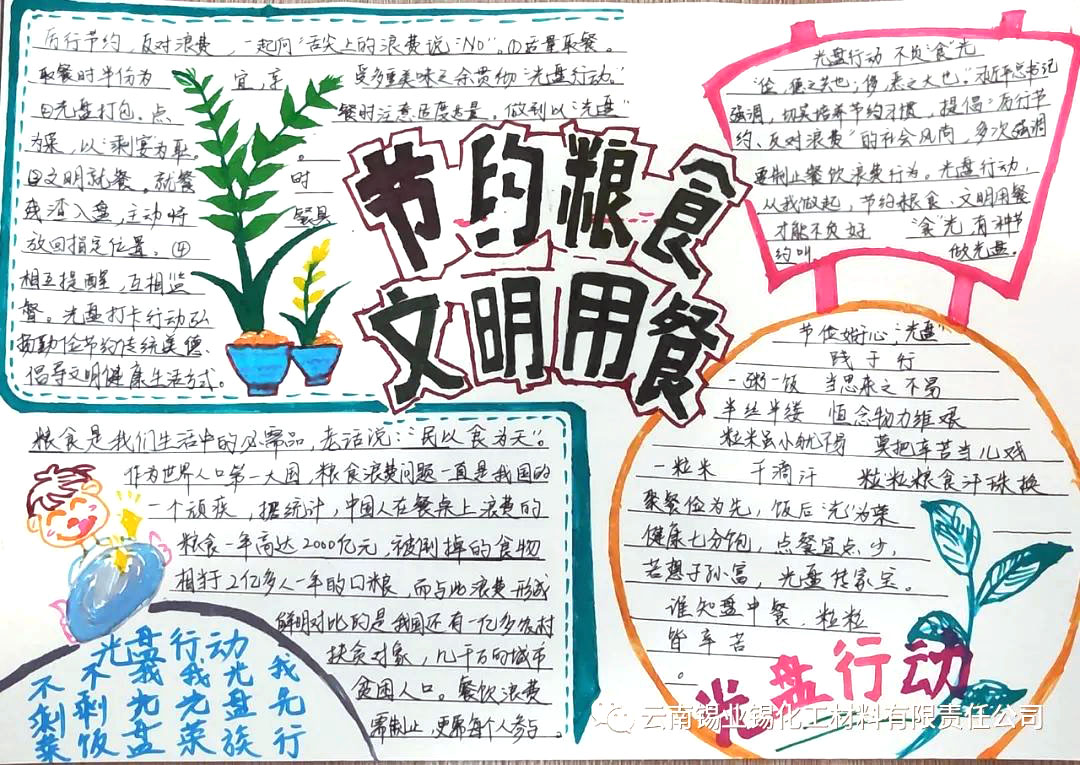 餐桌上的浪费手抄报图片-图4