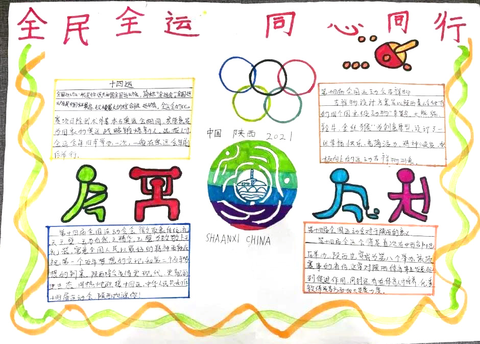 喜迎十四运手抄报版面设计图-图2