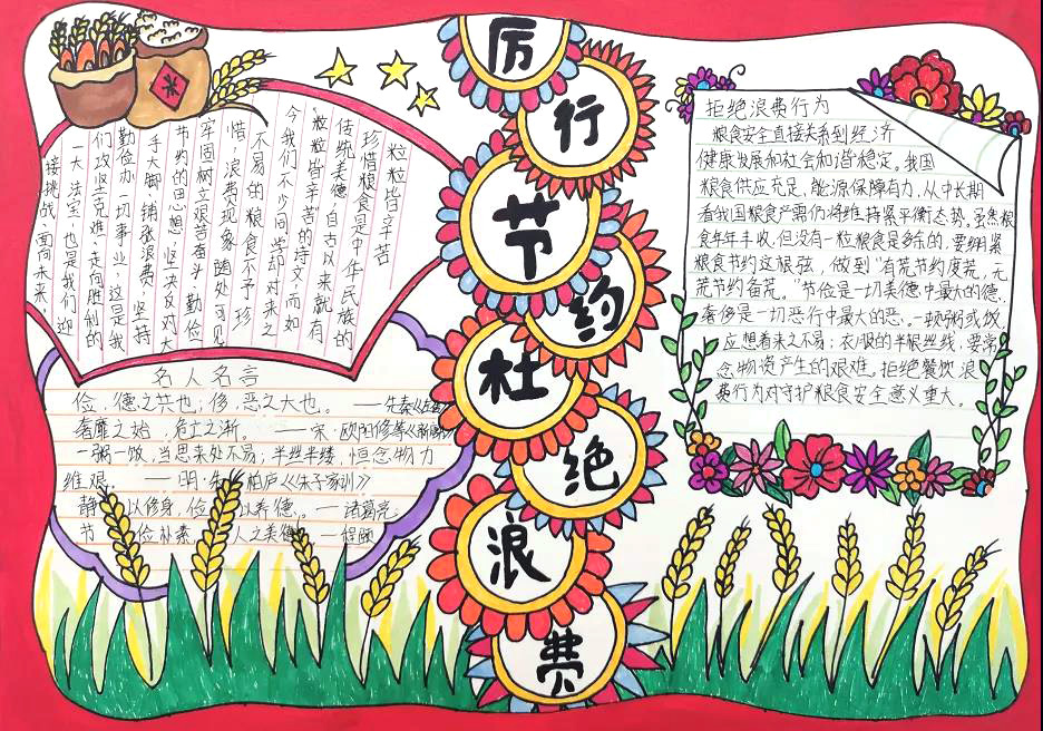 节约粮食反对浪费手抄报图片-图2