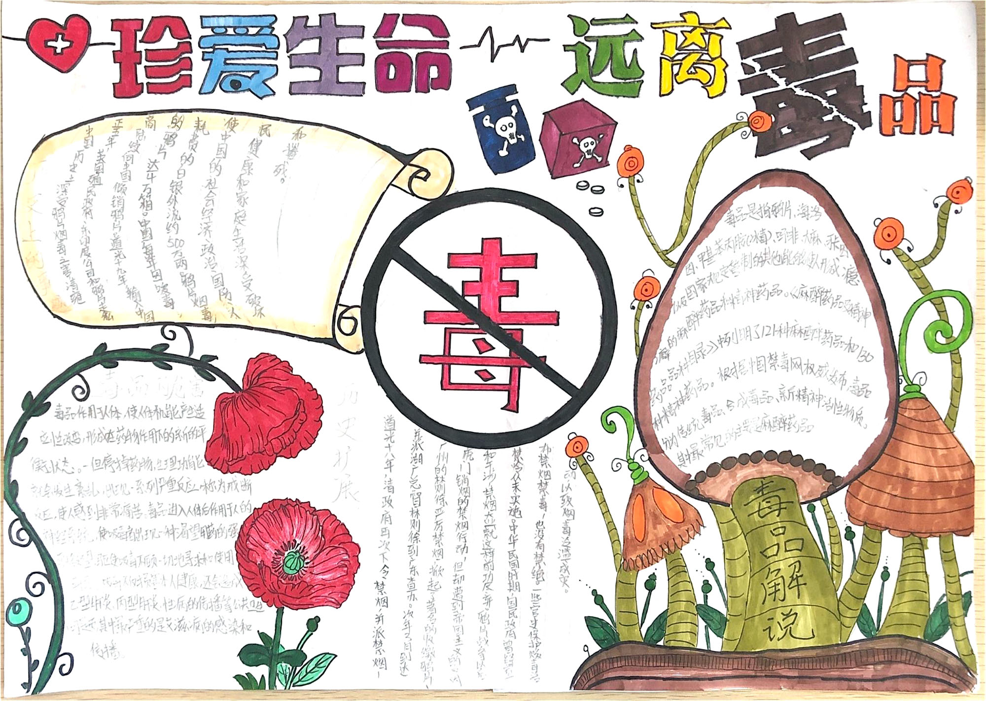 珍爱生命远离毒品手抄报-图5