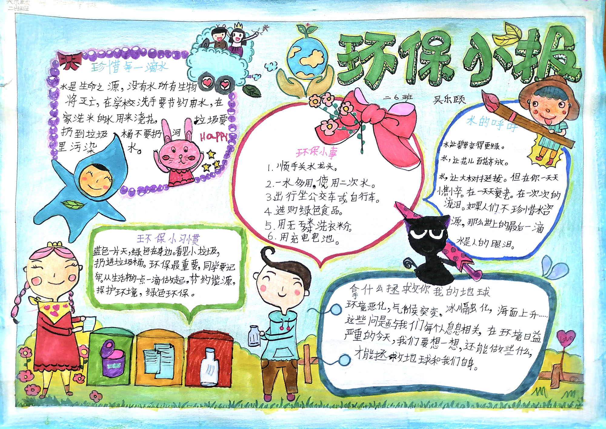 世界环保日手抄报版面设计图-图3