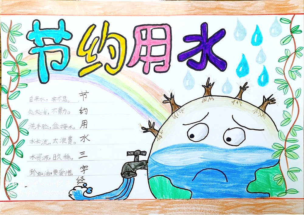 小学生勤俭节约手抄报怎么画-图2