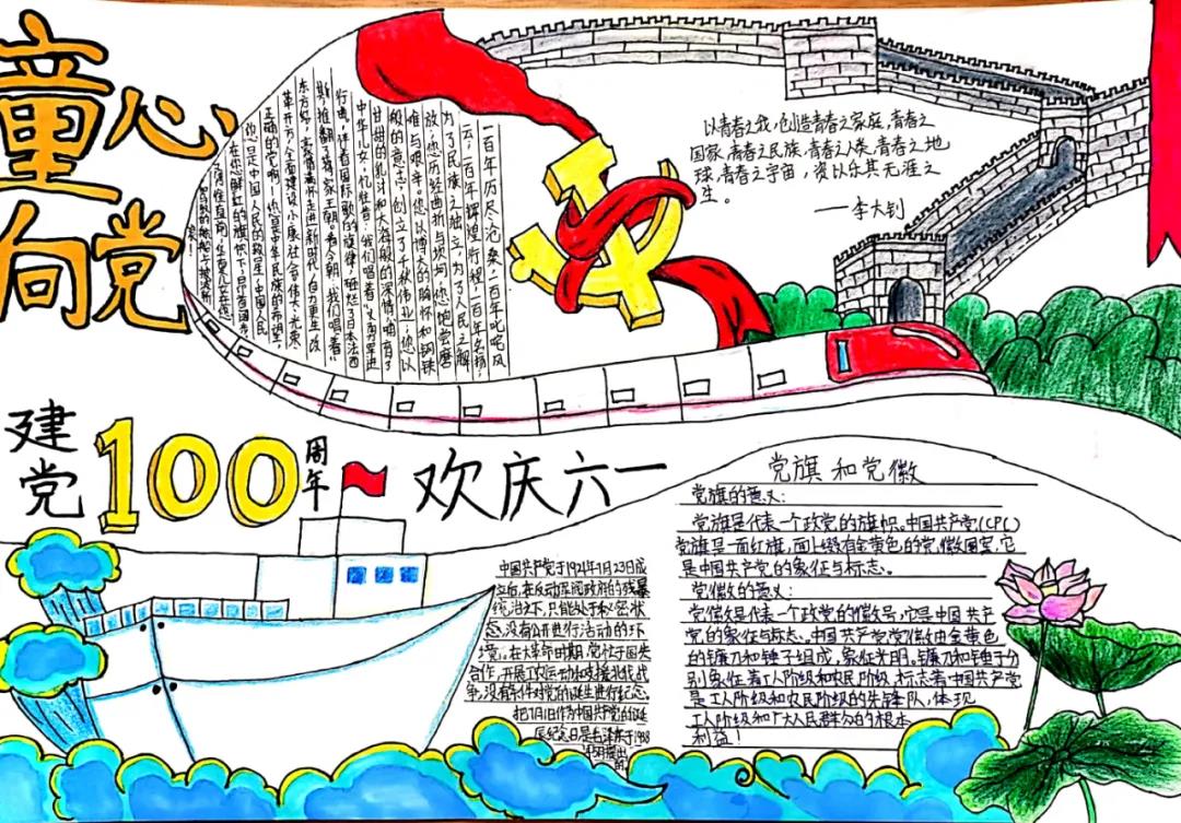 童心向党庆六一手抄报图片-图3