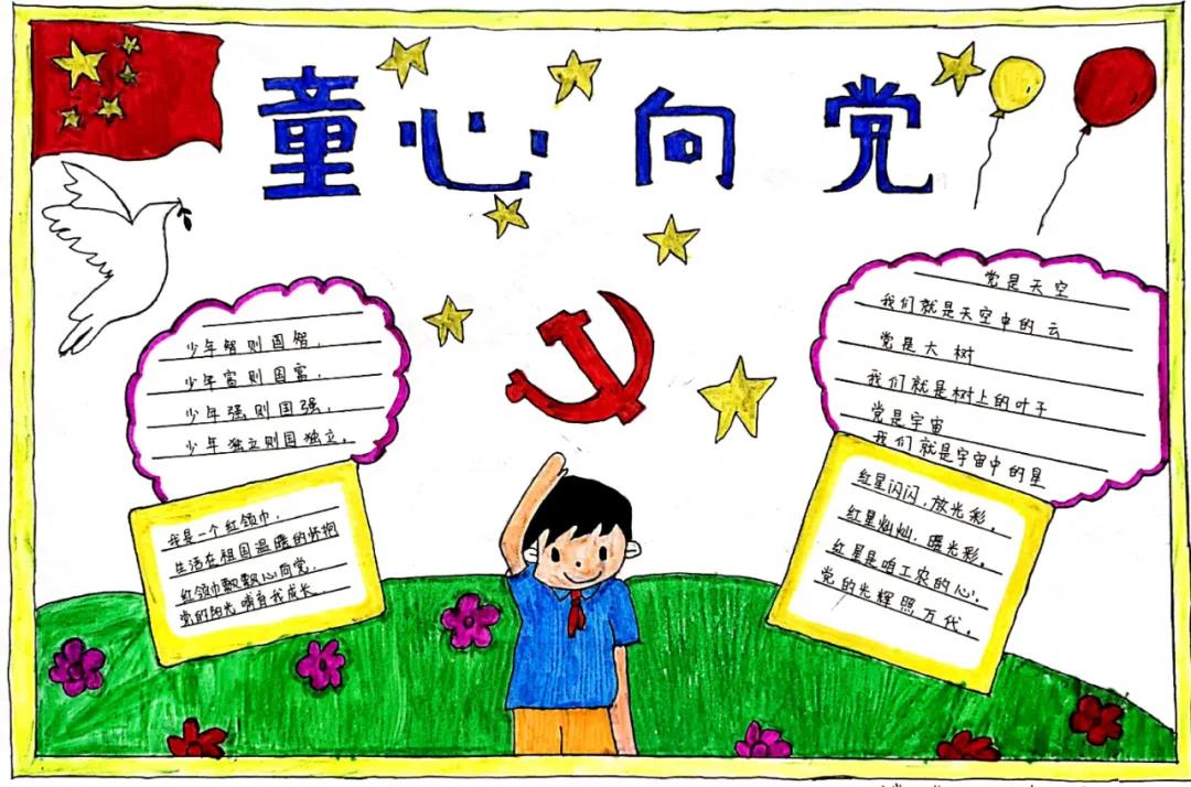 儿童节五年级手抄报绘画-图2