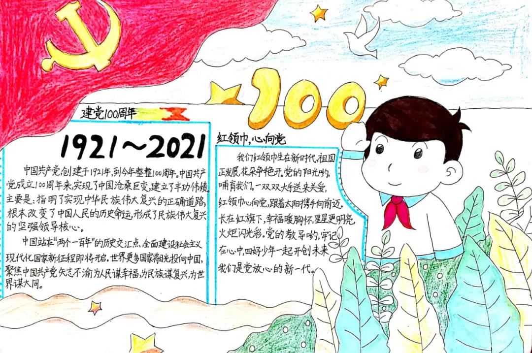 三年级党在我心中手抄报获奖作品-图9