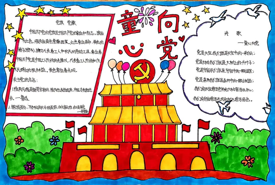 “童心向党庆百年”主题手抄报-图4