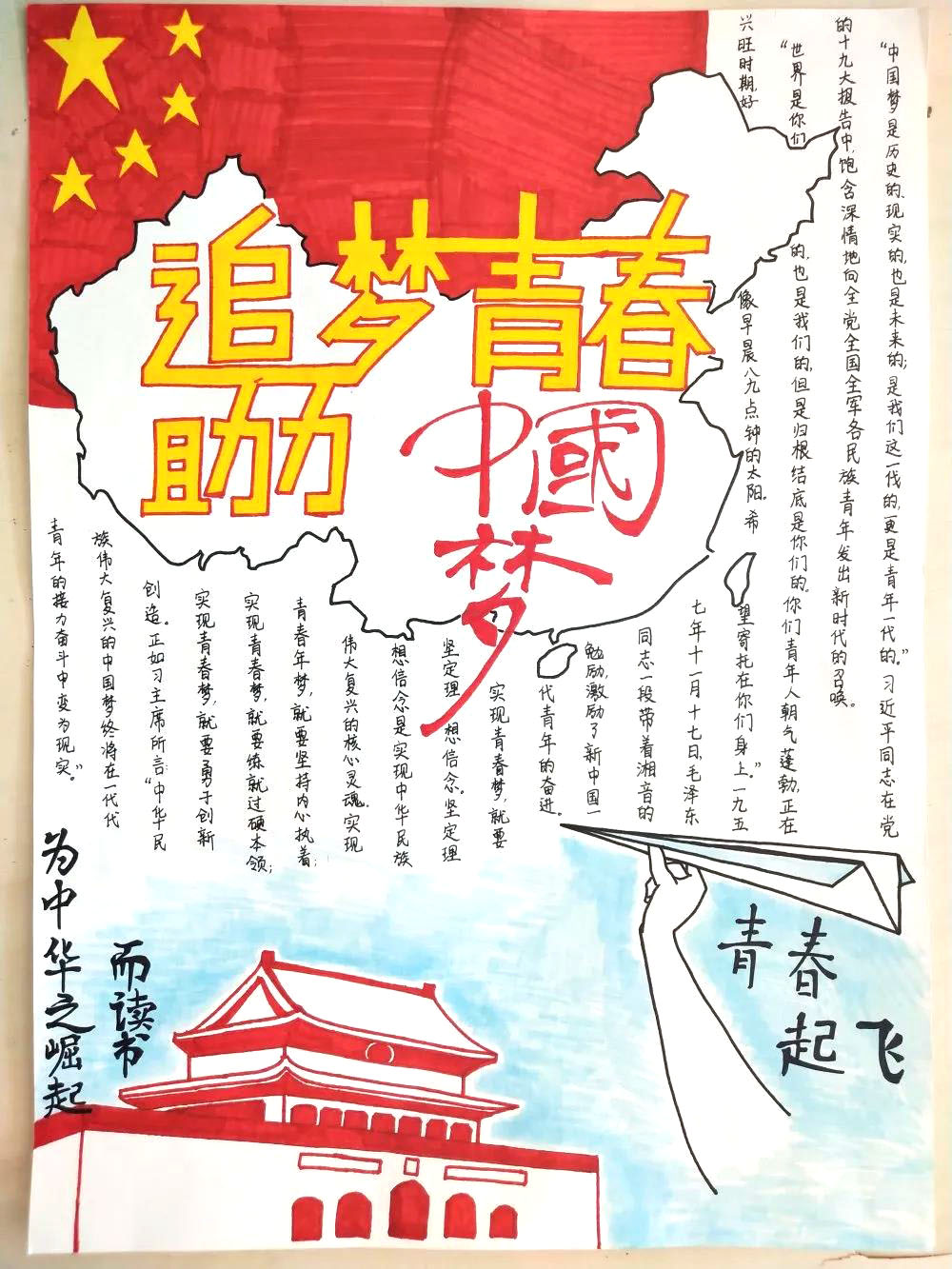 “健康青春，奉献祖国”主题手抄报-图8