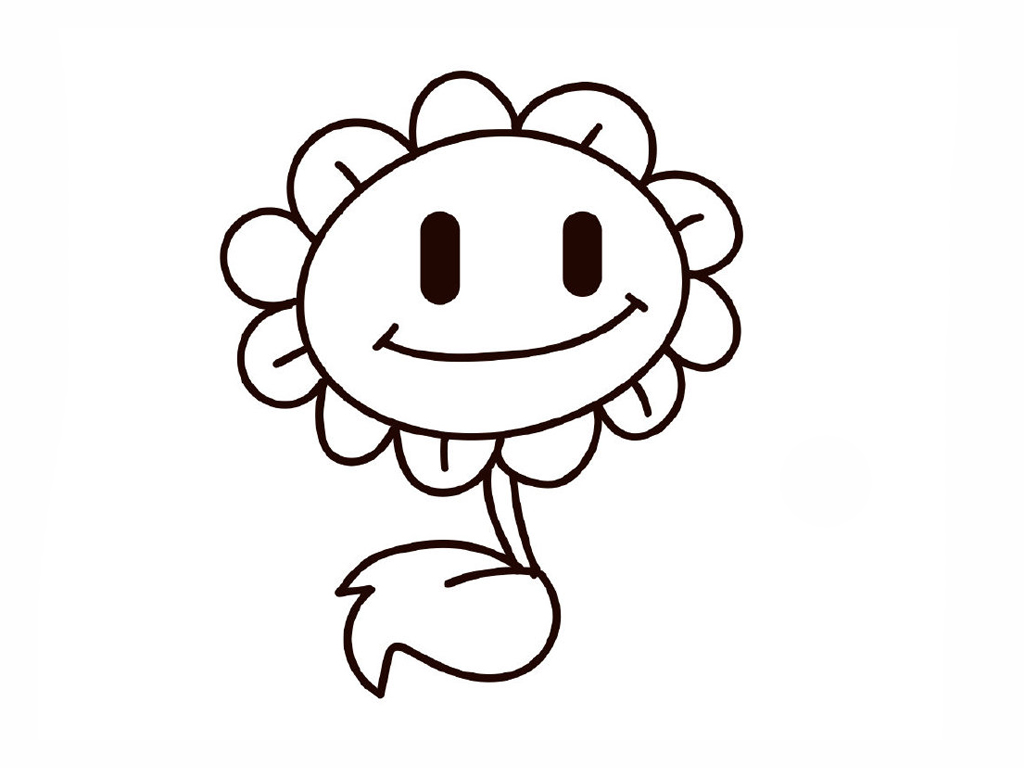 植物大战僵尸太阳花简笔画教程-图5