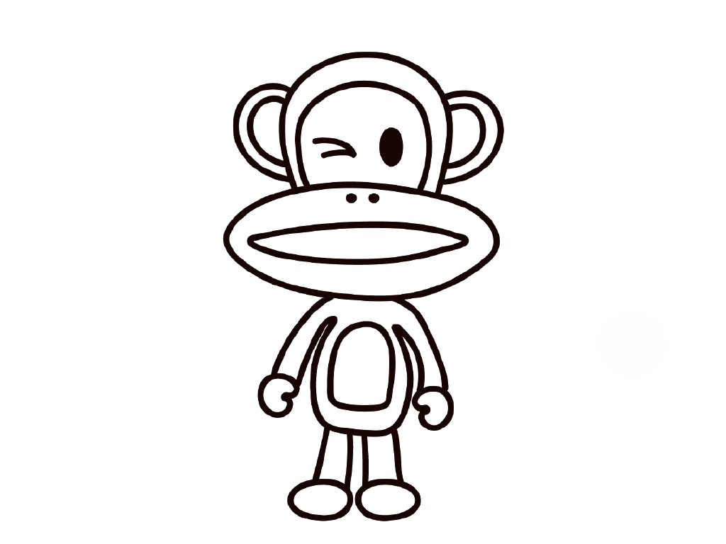 怎么画大嘴猴-图8