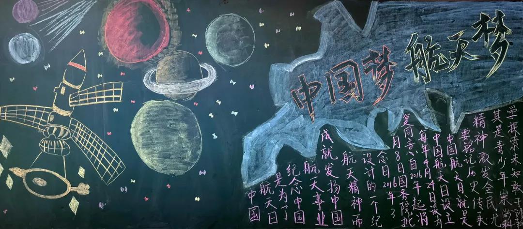 共筑航天梦黑板报设计图-图5