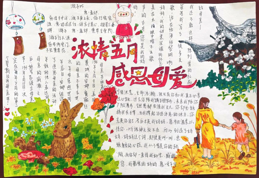 感恩母爱手抄报图片一等奖-图3