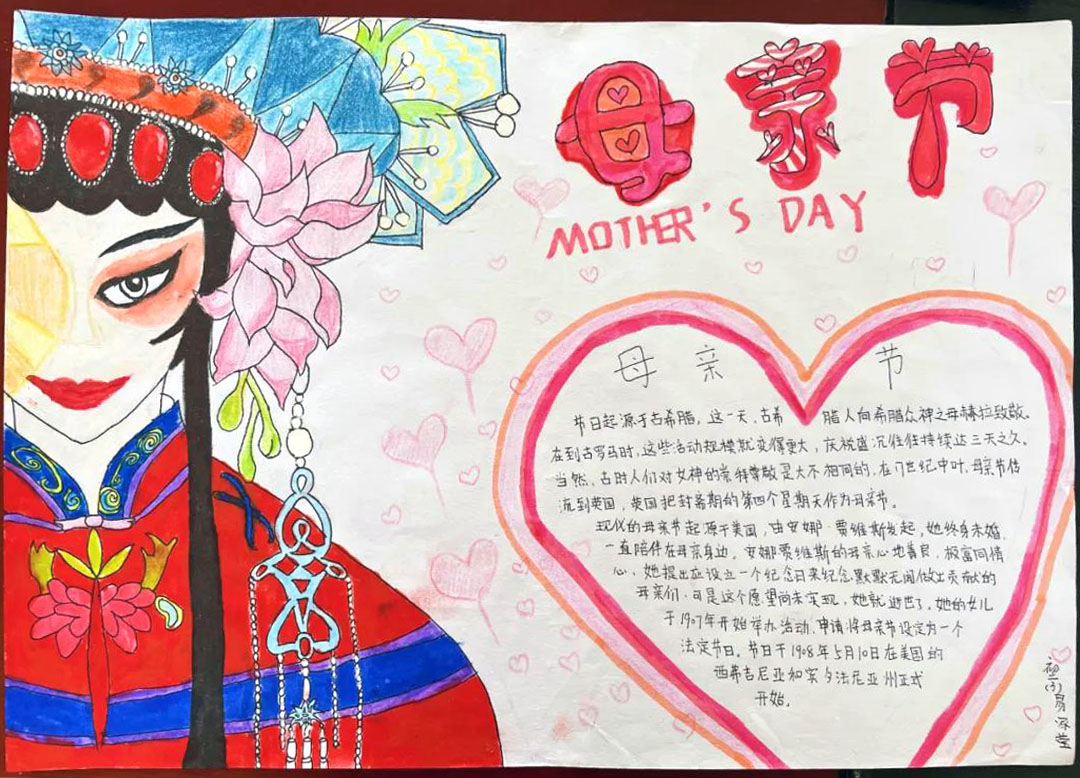 5张有关母爱的手抄报绘画-图3