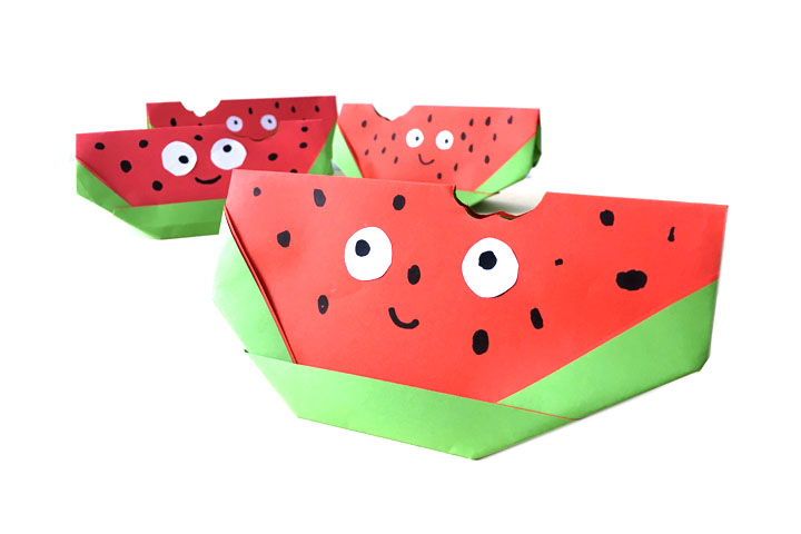 可爱西瓜折纸教程