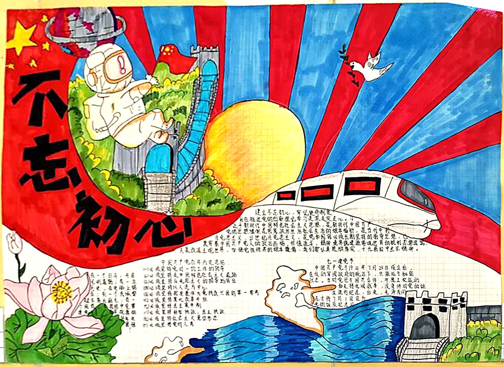 纪念建党一百周年的手抄报一等奖-图8