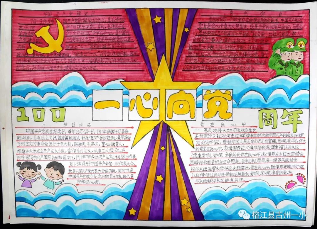 喜迎2021建党节手抄报图片-图2