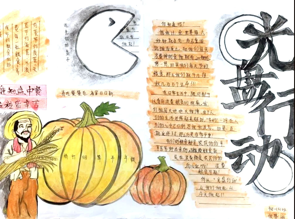 光盘行动手抄报简单漂亮-图11