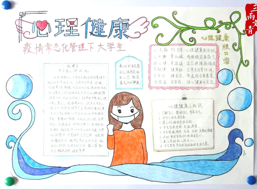 疫情防控下的心理健康手抄报-图9